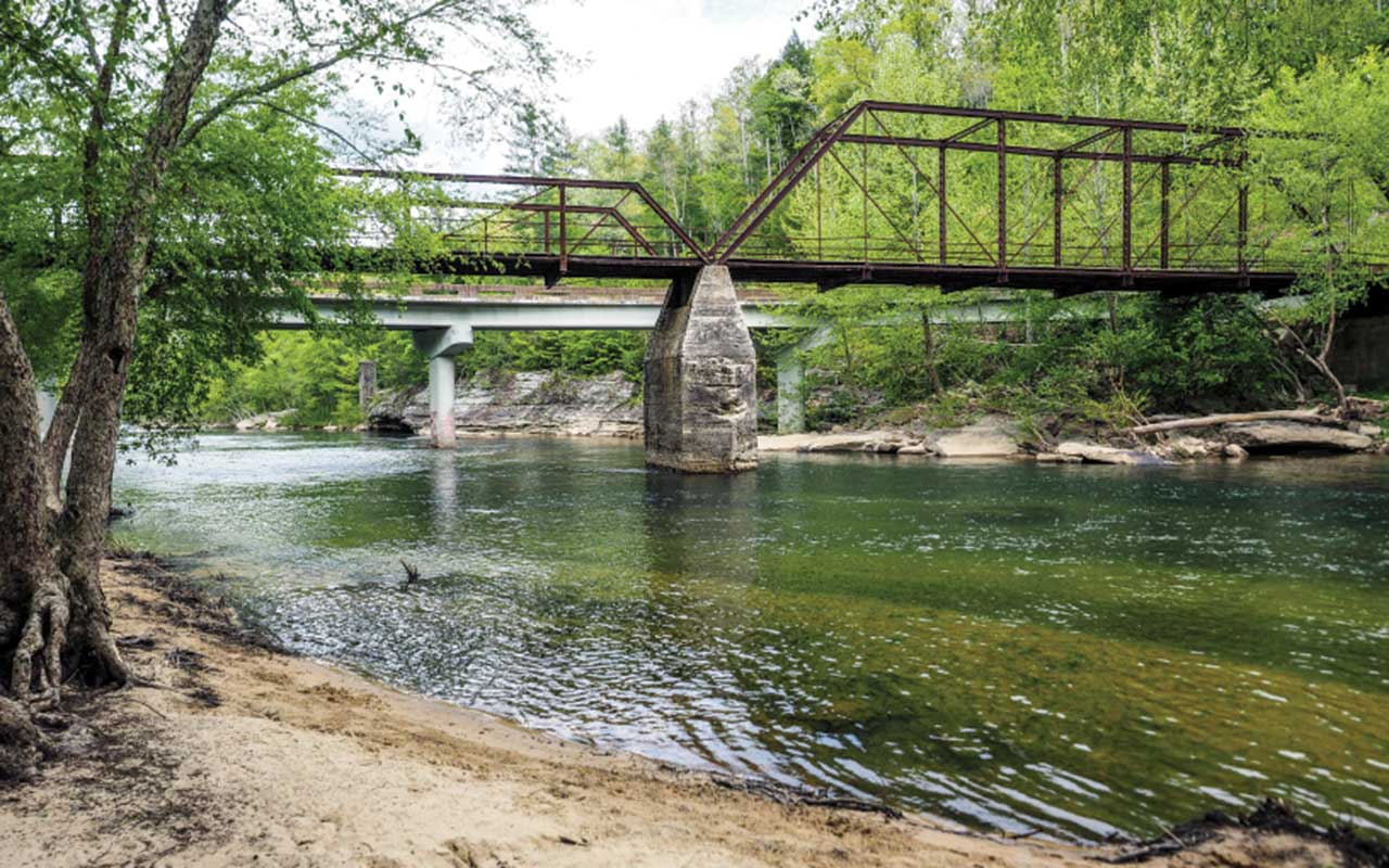 Burnt Mill Bridge in Big South Fork National River and Recreation Area Burnt Mill Bridge in Big South Fork National River and Recreation Area